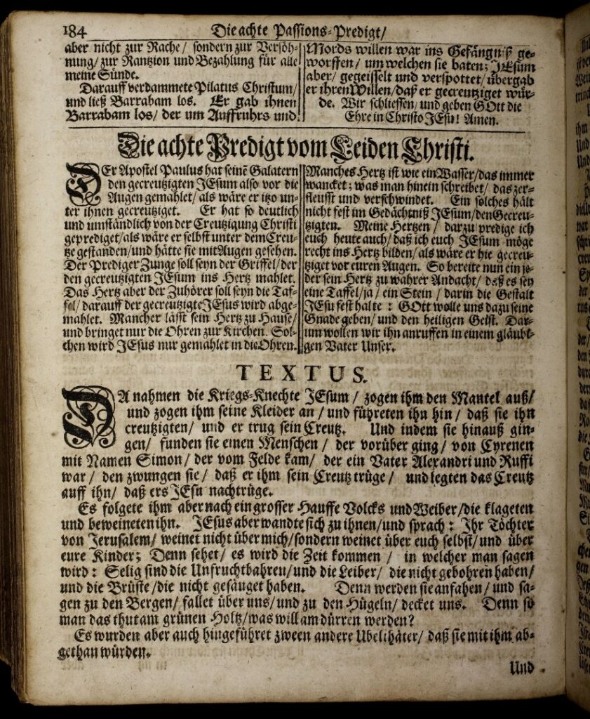 Müller, eighth Passion sermon (1732), page 1