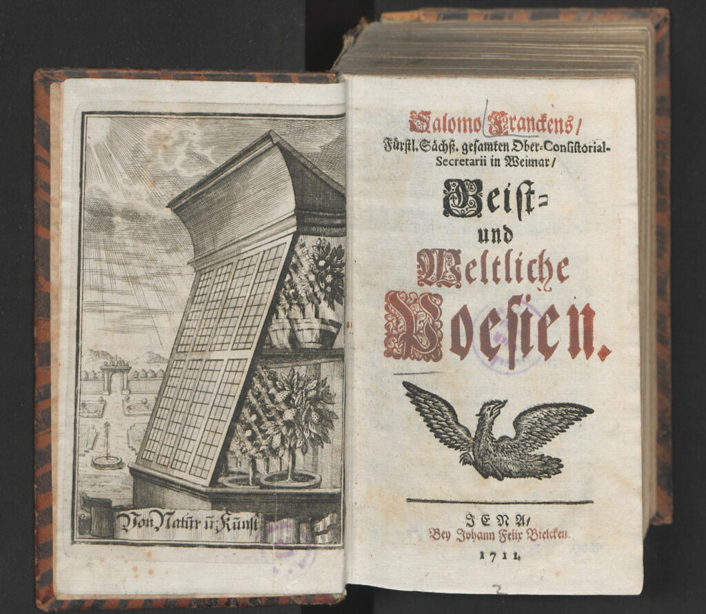Title page of Salomo Franck, Geist- und Weltliche Poesien, 1711