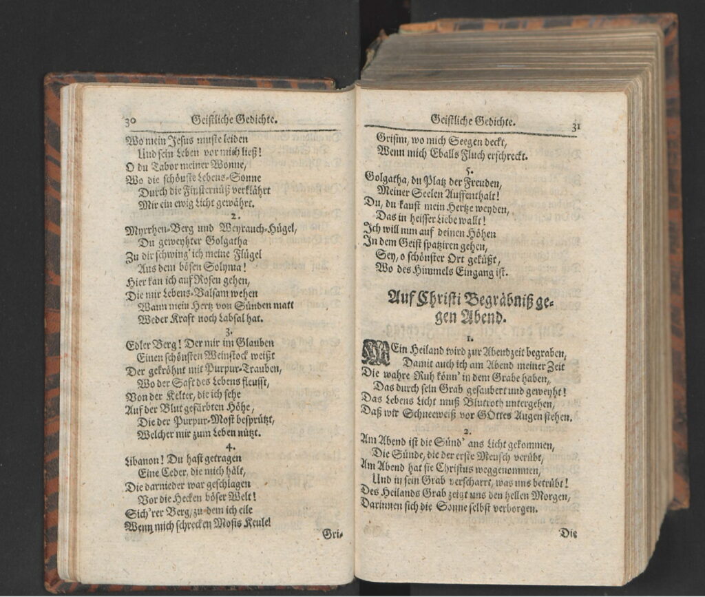 Auf Christi Begräbnis gegen Abend, first page